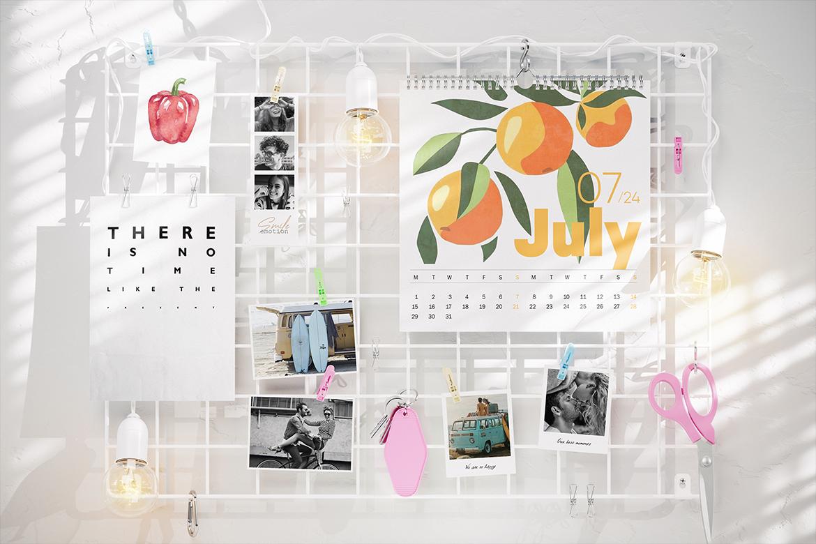 Wire Wall Metal Moodboard Mockup