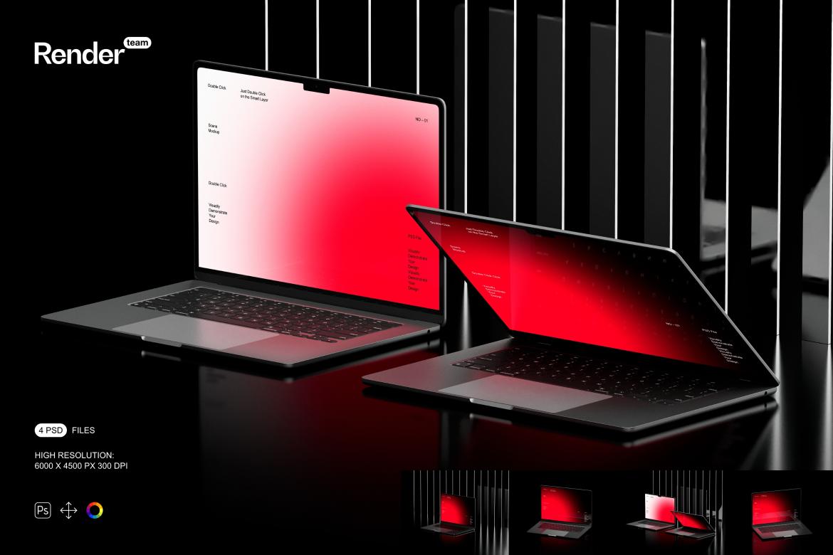 MacBook Air Mockup Set