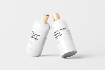 Shampoo and Conditioner Bottles Mockups