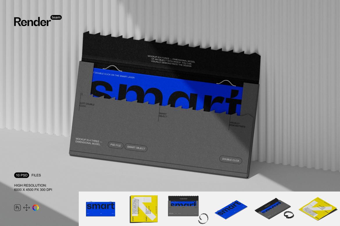 Envelope and Brochure Mockup Set