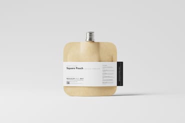 Square Craftpaper Pouch Mockups