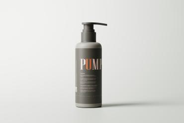 Greige Plastic Pump Bottle Mockup Set