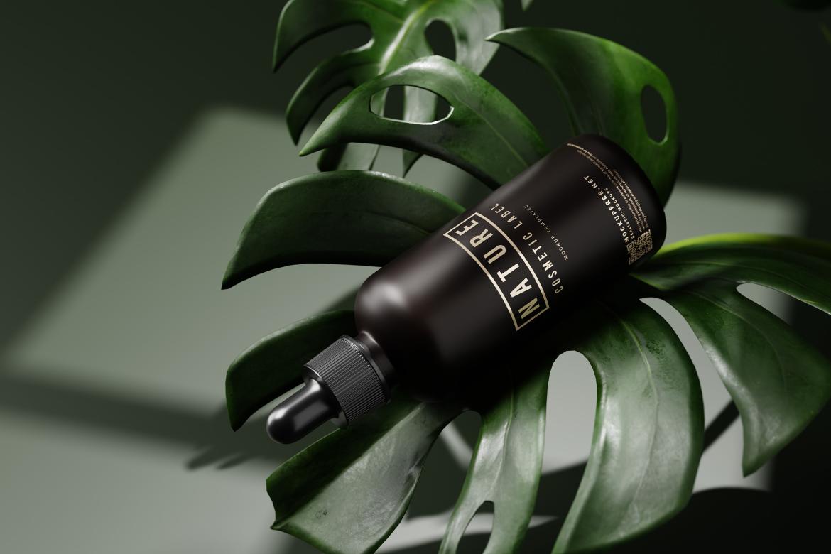 Dropper Bottle Mockups with Nature Theme