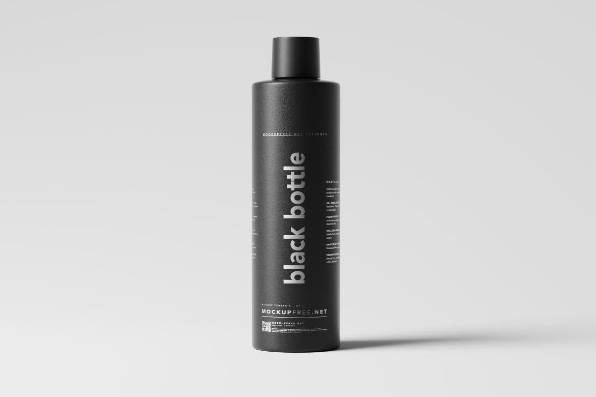 Black Matte Plastic Bottle Mockups