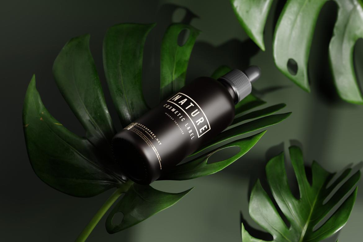 Dropper Bottle Mockups with Nature Theme