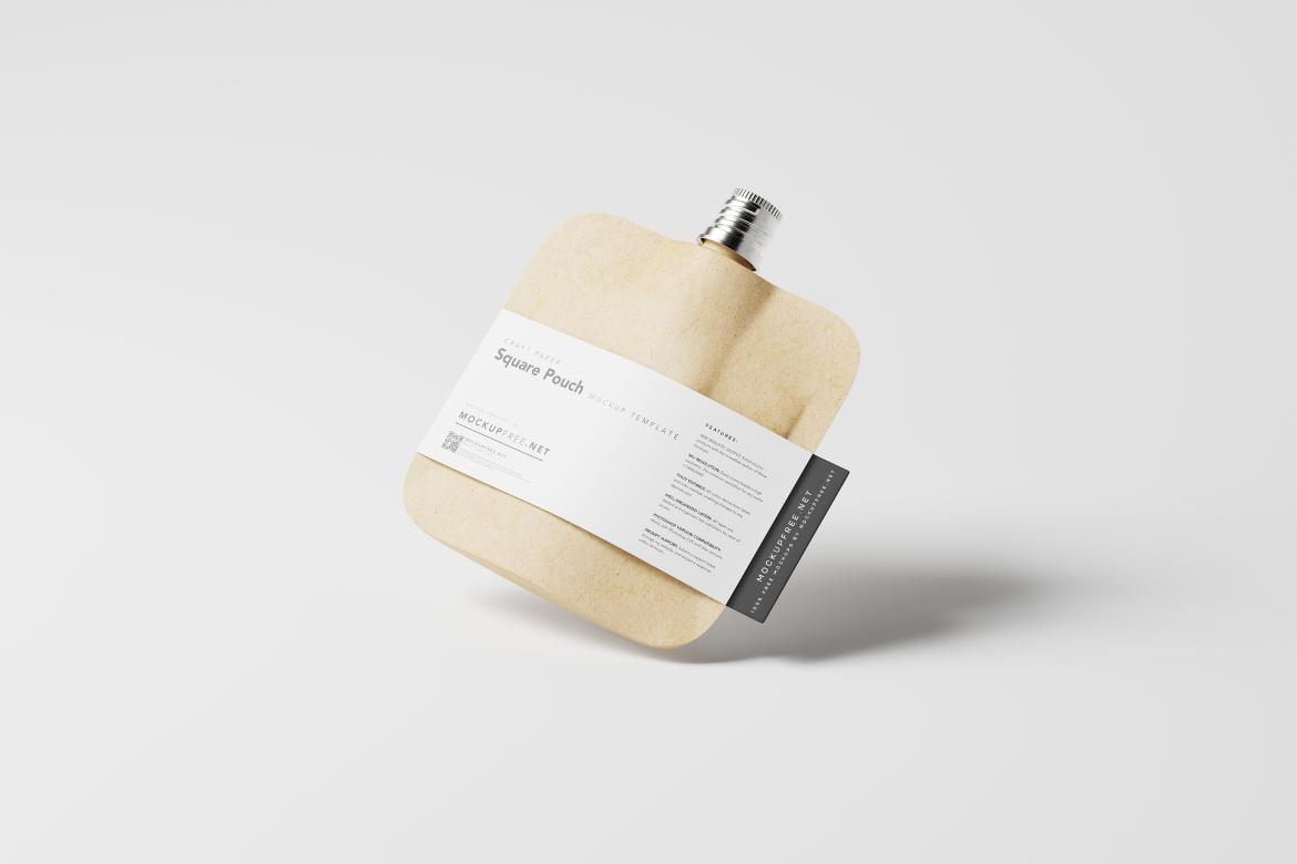 Square Craftpaper Pouch Mockups