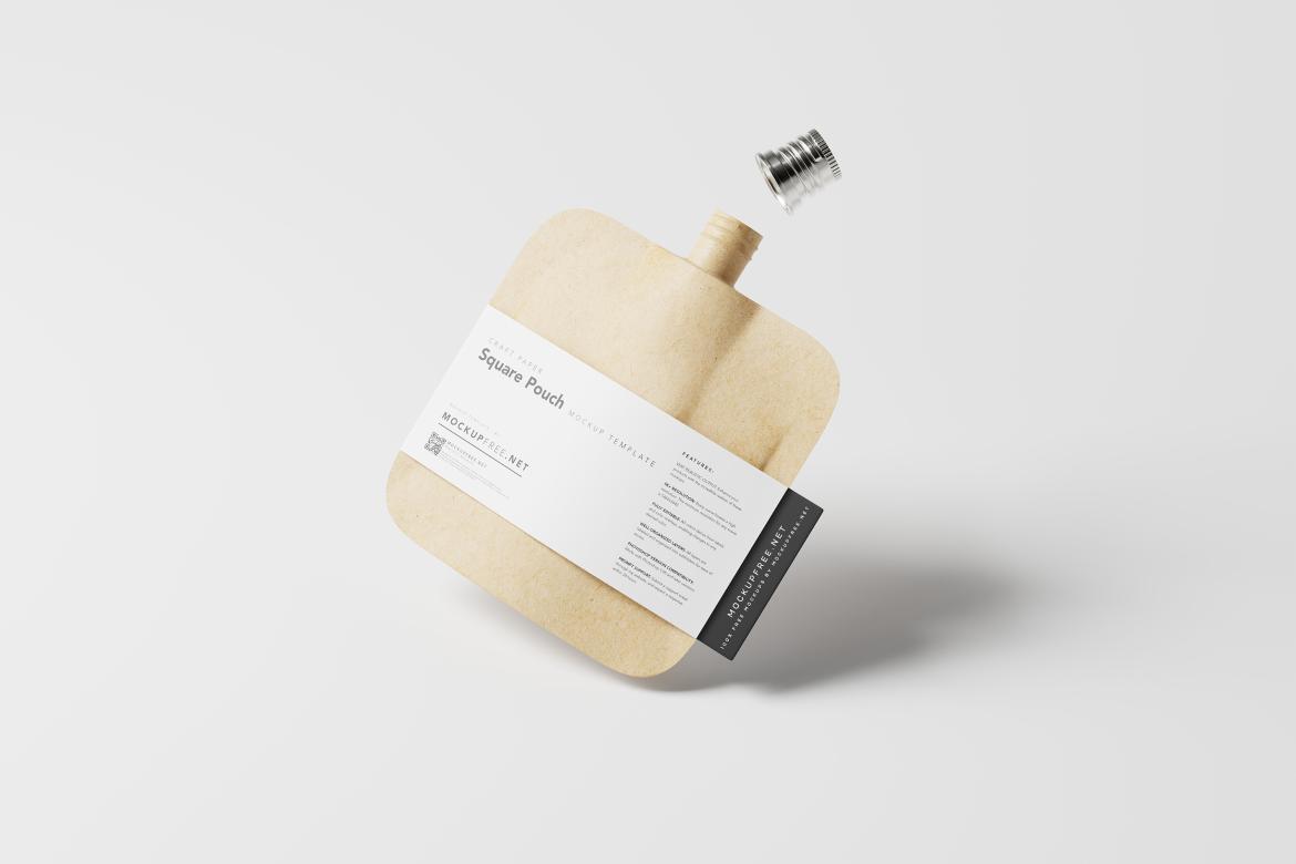 Square Craftpaper Pouch Mockups