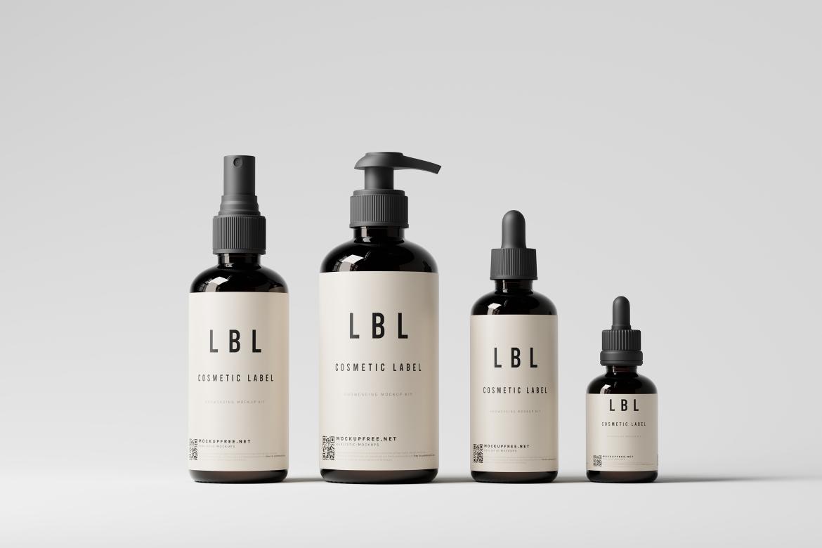 Cosmetic Label Showcasing Mockup Kit