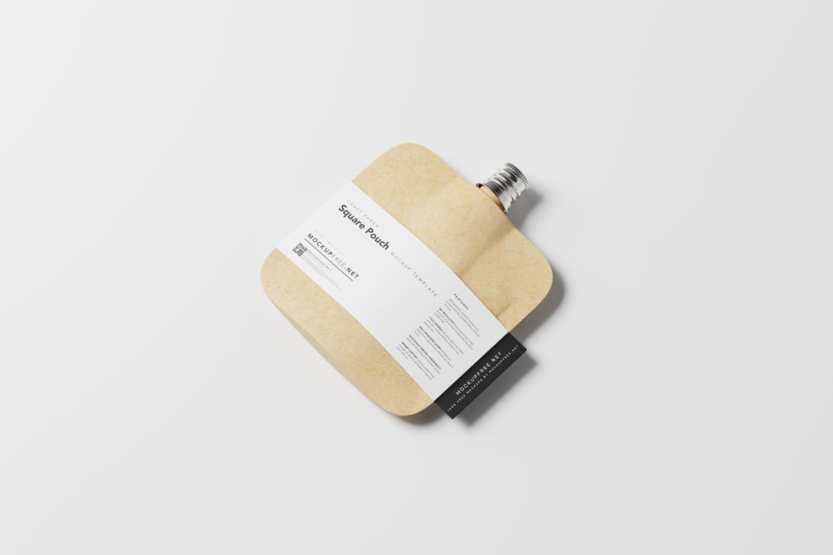 Square Craftpaper Pouch Mockups