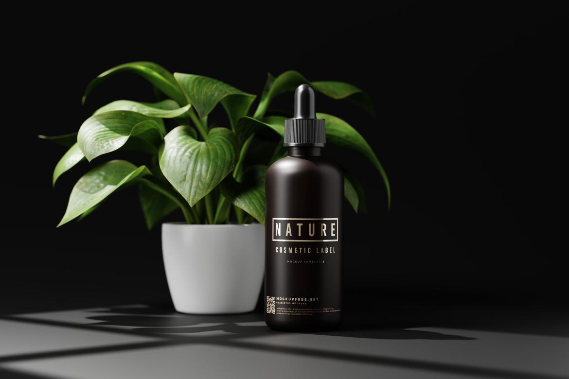 Dropper Bottle Mockups with Nature Theme