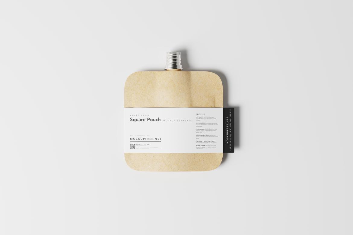 Square Craftpaper Pouch Mockups