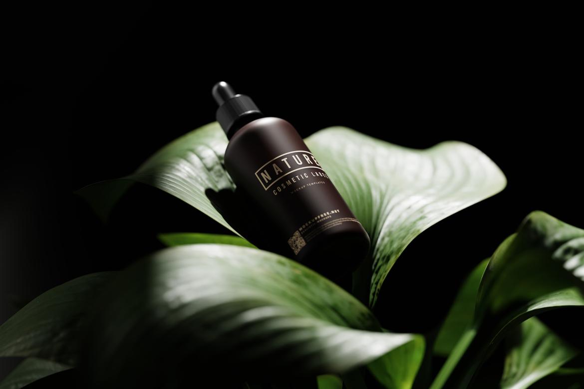 Dropper Bottle Mockups with Nature Theme