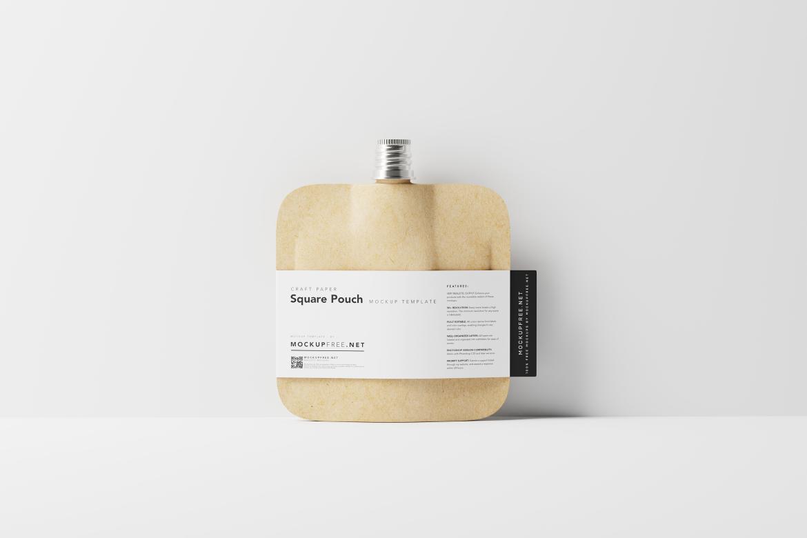 Square Craftpaper Pouch Mockups