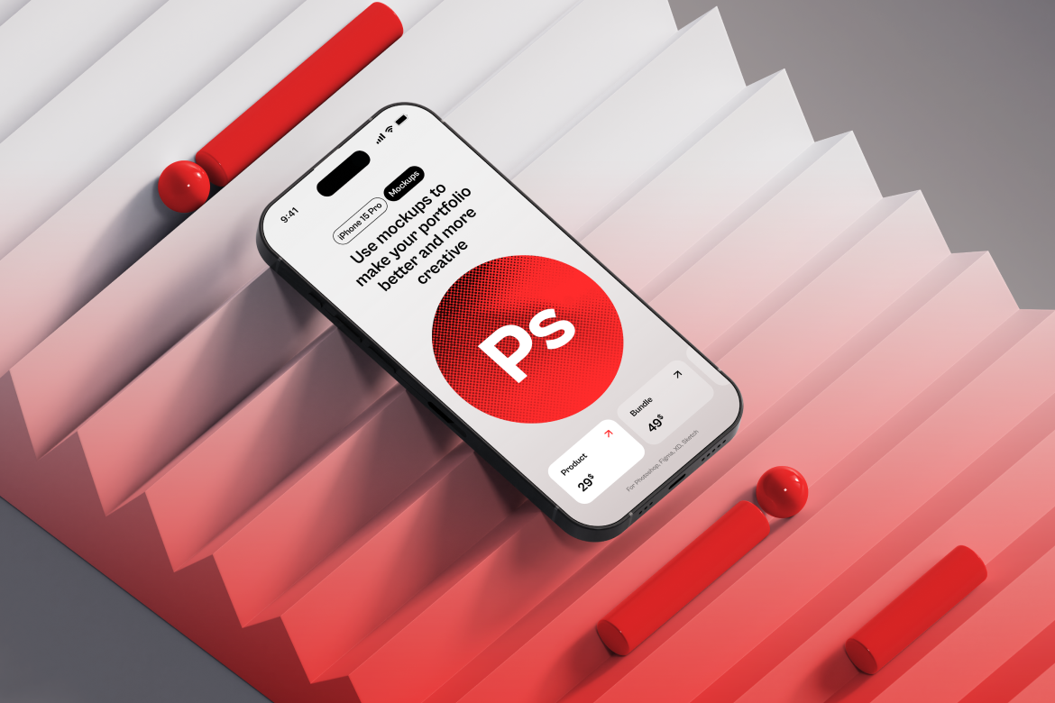 iPhone 15 Pro Gradient Mockup 09