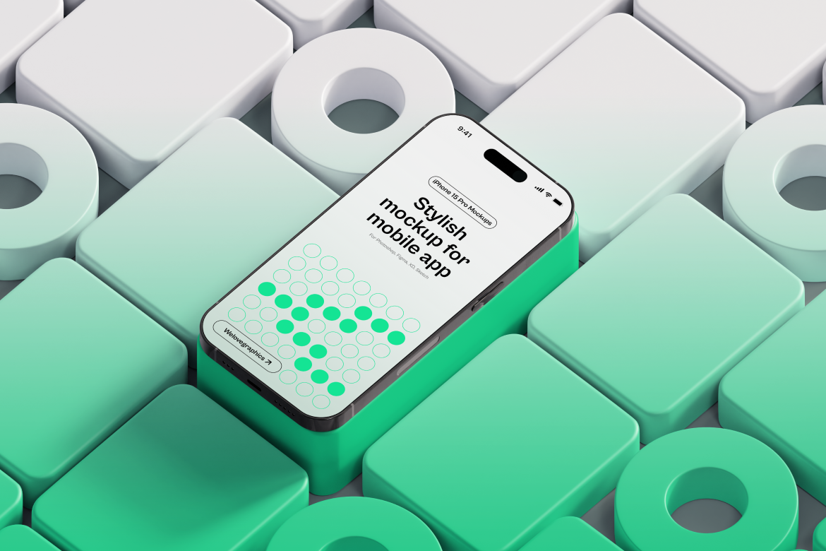 iPhone 15 Pro Gradient Mockup 11