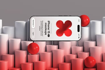 iPhone 15 Pro Gradient Mockup 16