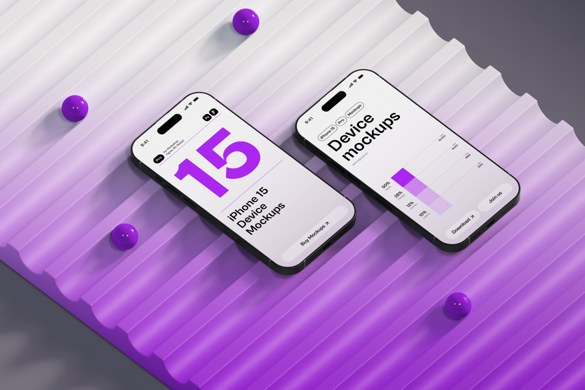 iPhone 15 Pro Gradient Mockup 17