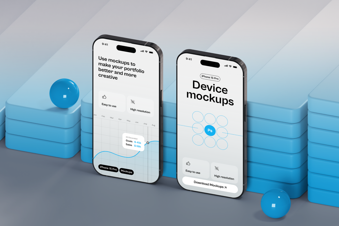 iPhone 15 Pro Gradient Mockup 18