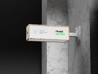 Rectangle Sign Mockup (4)