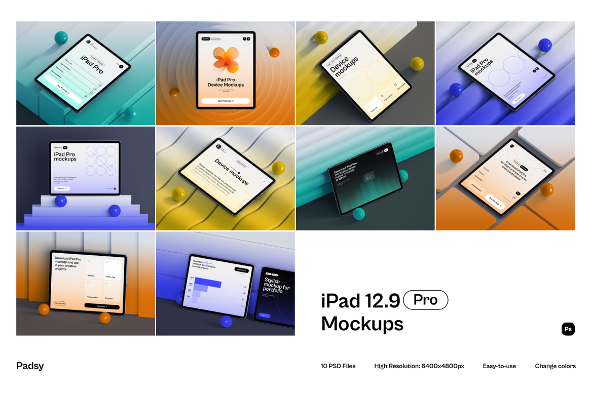 Padsy- iPad Pro Mockups Part.1