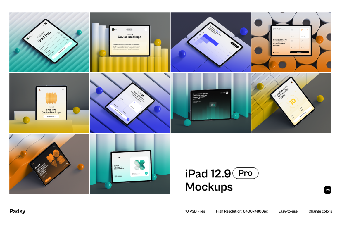 Padsy- iPad Pro Mockups Part.2