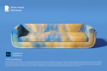 Minimalist Round Scene 1 Sofa Free Mockup