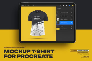  7 Mockups Man T-Shirt for Procreate