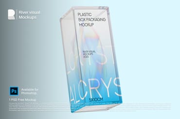 Plastic Box Free Mockup