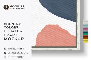 Country Colors Floater Frame Ratio 2x3 Mockup