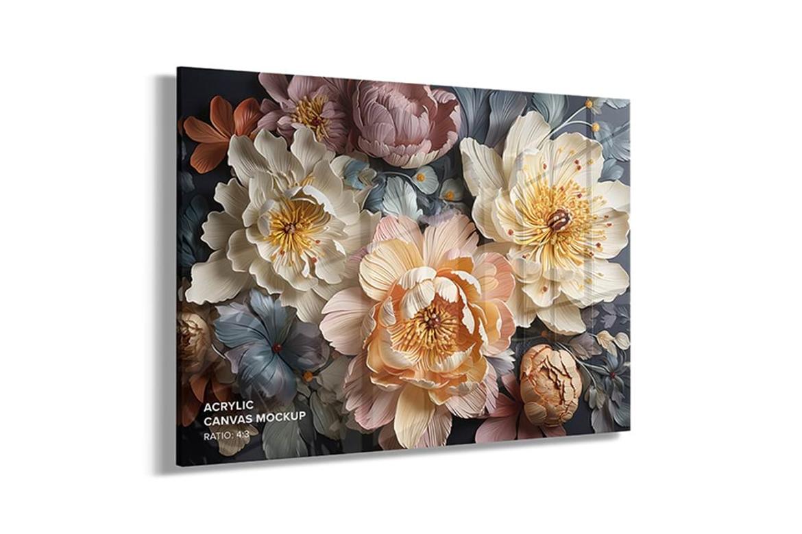 Acrylic Landscape Canvas Ratio 4x3 Mockup