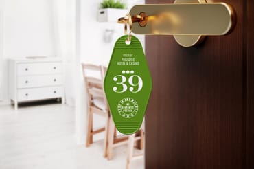 Hanging Hotel Key Chain Mockup