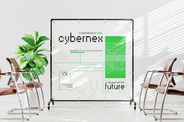 Advertising Stand Banner on Wheels Mockup