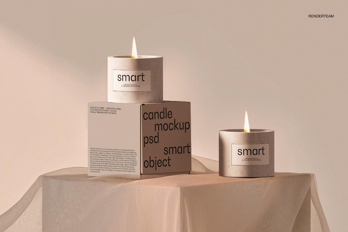 Candle / Paper Box Mockup Set