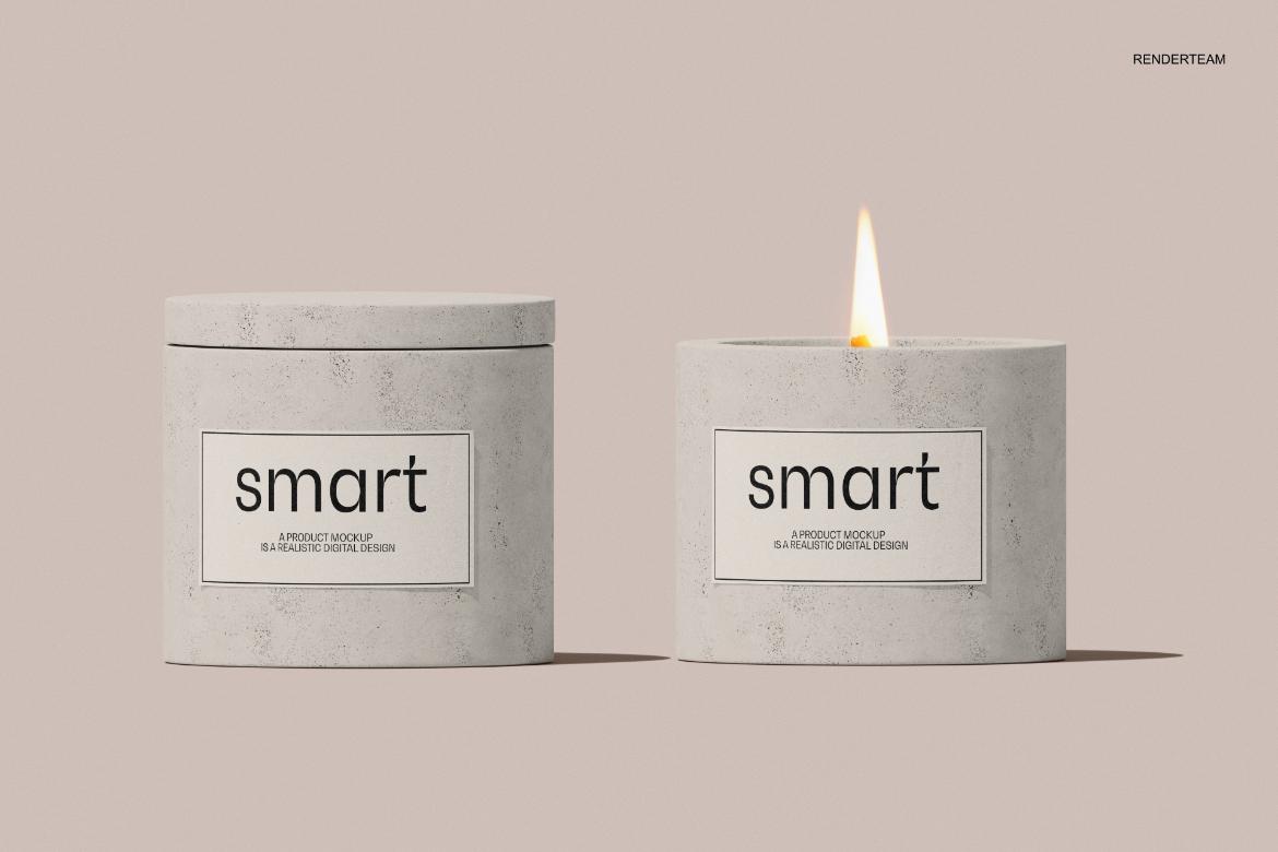 Candle / Paper Box Mockup Set