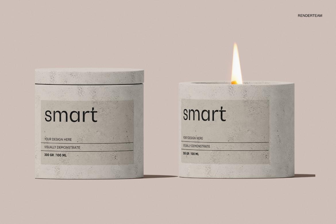 Candle / Paper Box Mockup Set