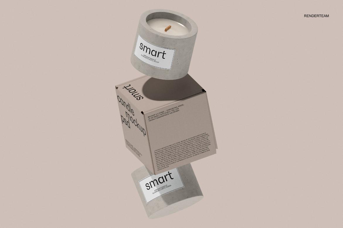 Candle / Paper Box Mockup Set