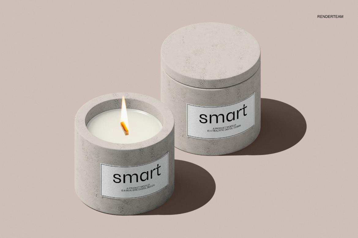 Candle / Paper Box Mockup Set