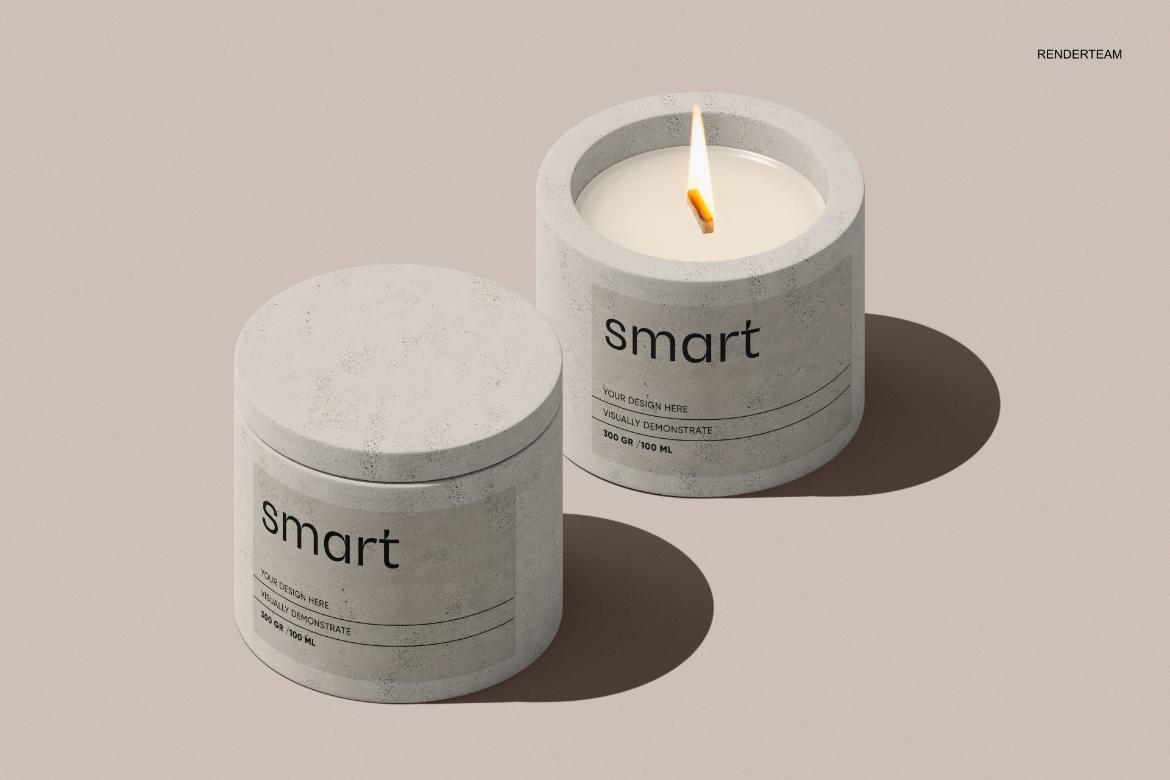 Candle / Paper Box Mockup Set