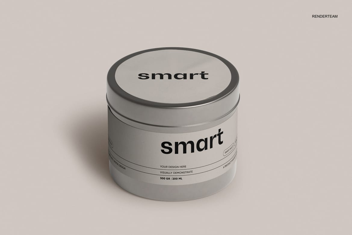 Metal Tin Jar Mockup Set