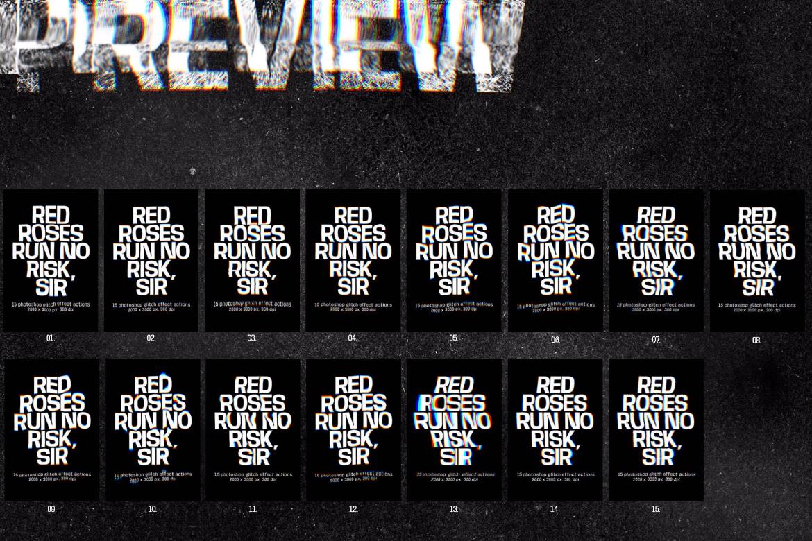 Poster Templates and Glitch Actions