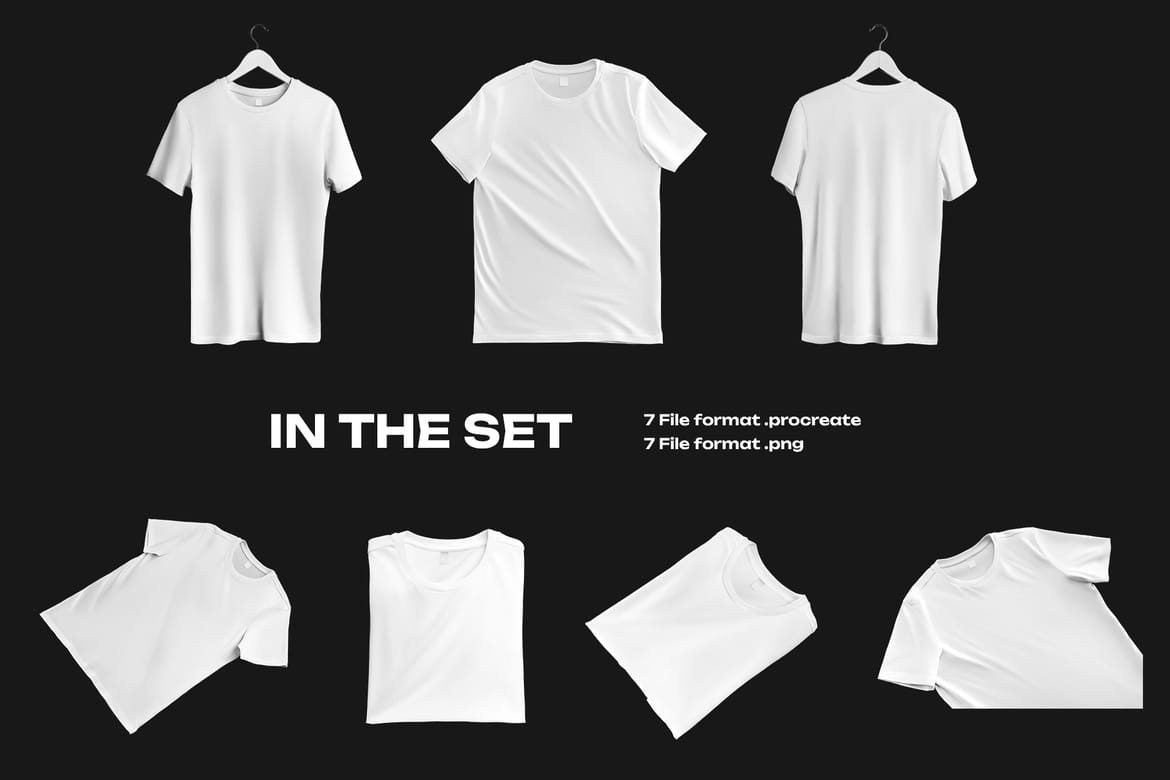 7 Mockups Classic Unisex T-Shirt  for Procreate