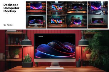 Desktop Computer Screen Mockup
