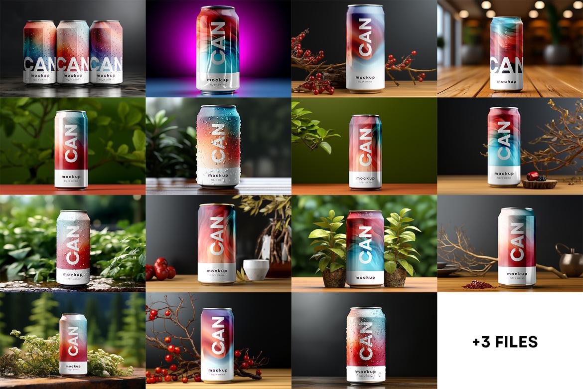 Soda Can Mockup Generated with AI