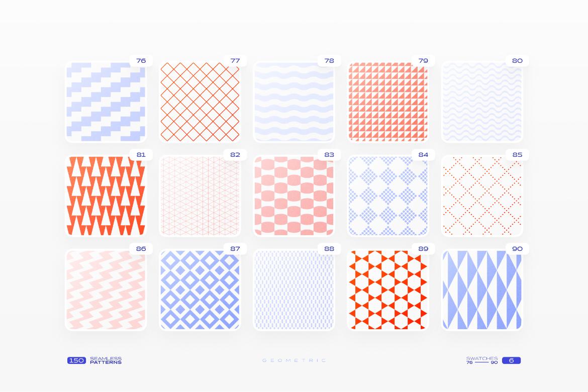 150 Geometric Seamless Patterns Collection