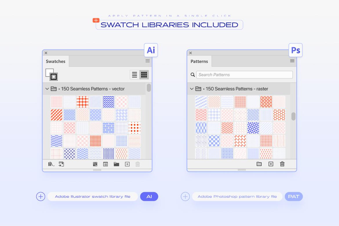 150 Geometric Seamless Patterns Collection