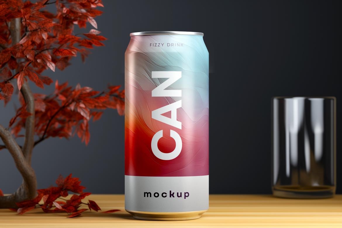 Soda Can Mockup Generated with AI
