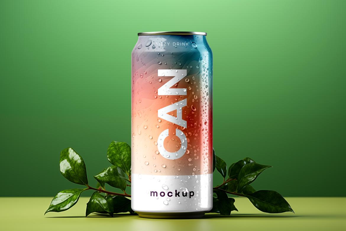 Soda Can Mockup Generated with AI