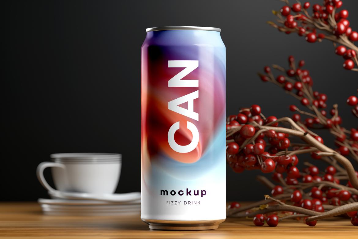 Soda Can Mockup Generated with AI