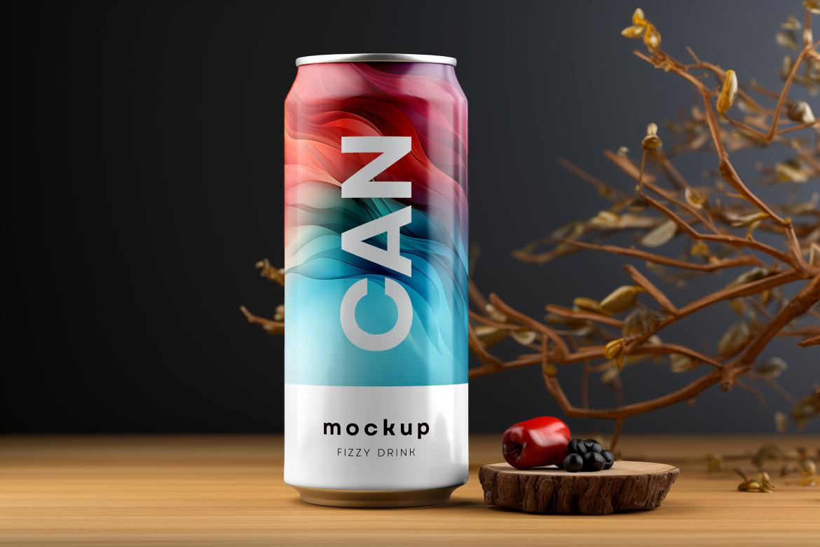 Soda Can Mockup Generated with AI