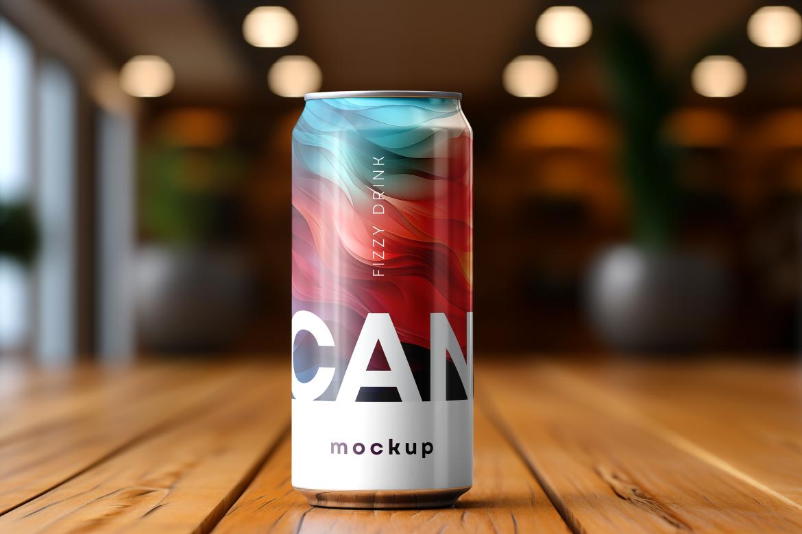 Soda Can Mockup Generated with AI
